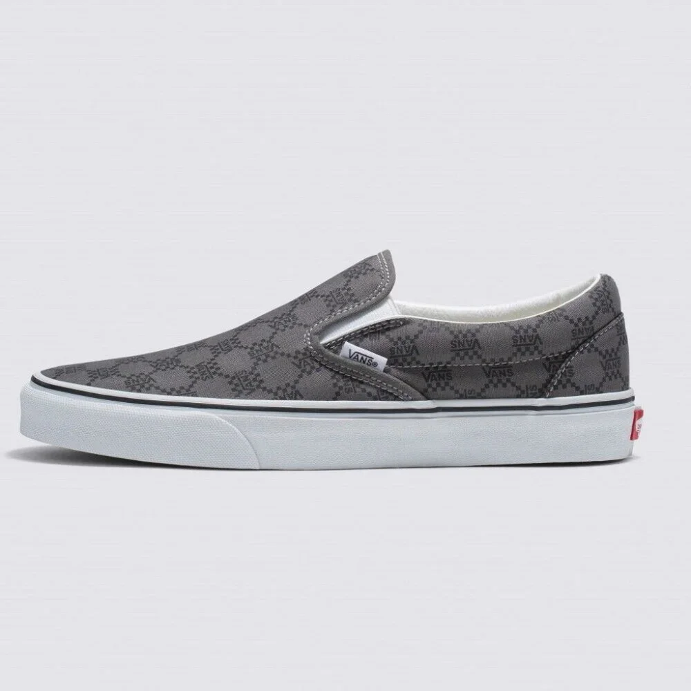 Vans Mens Vans Classic Slip-on - Mens Shoes Pewter/Black - Picture 5 of 8